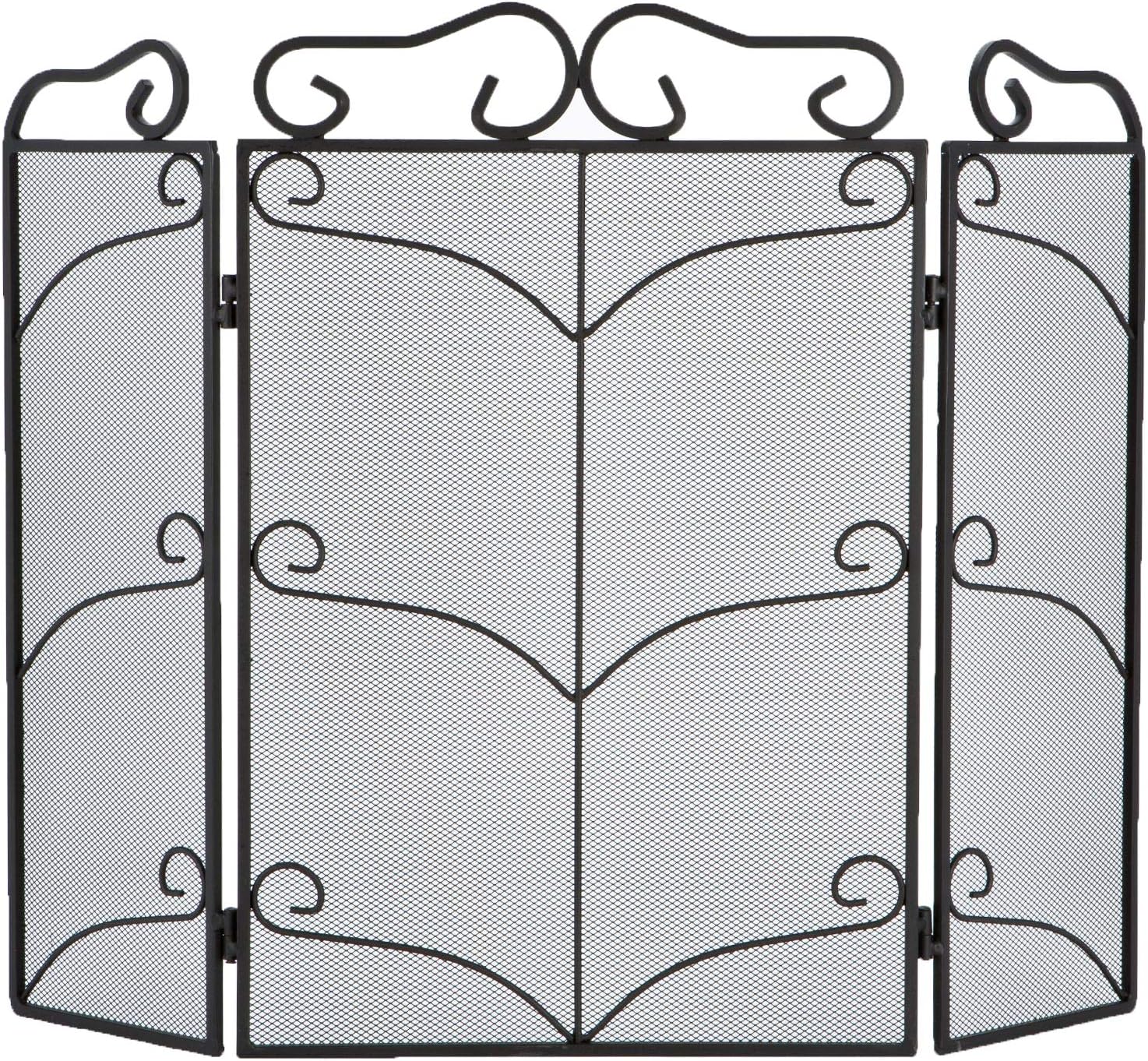 3 Fold Fire Screen Guard Fireguard Metal Panel for Fireplace Amazon.co