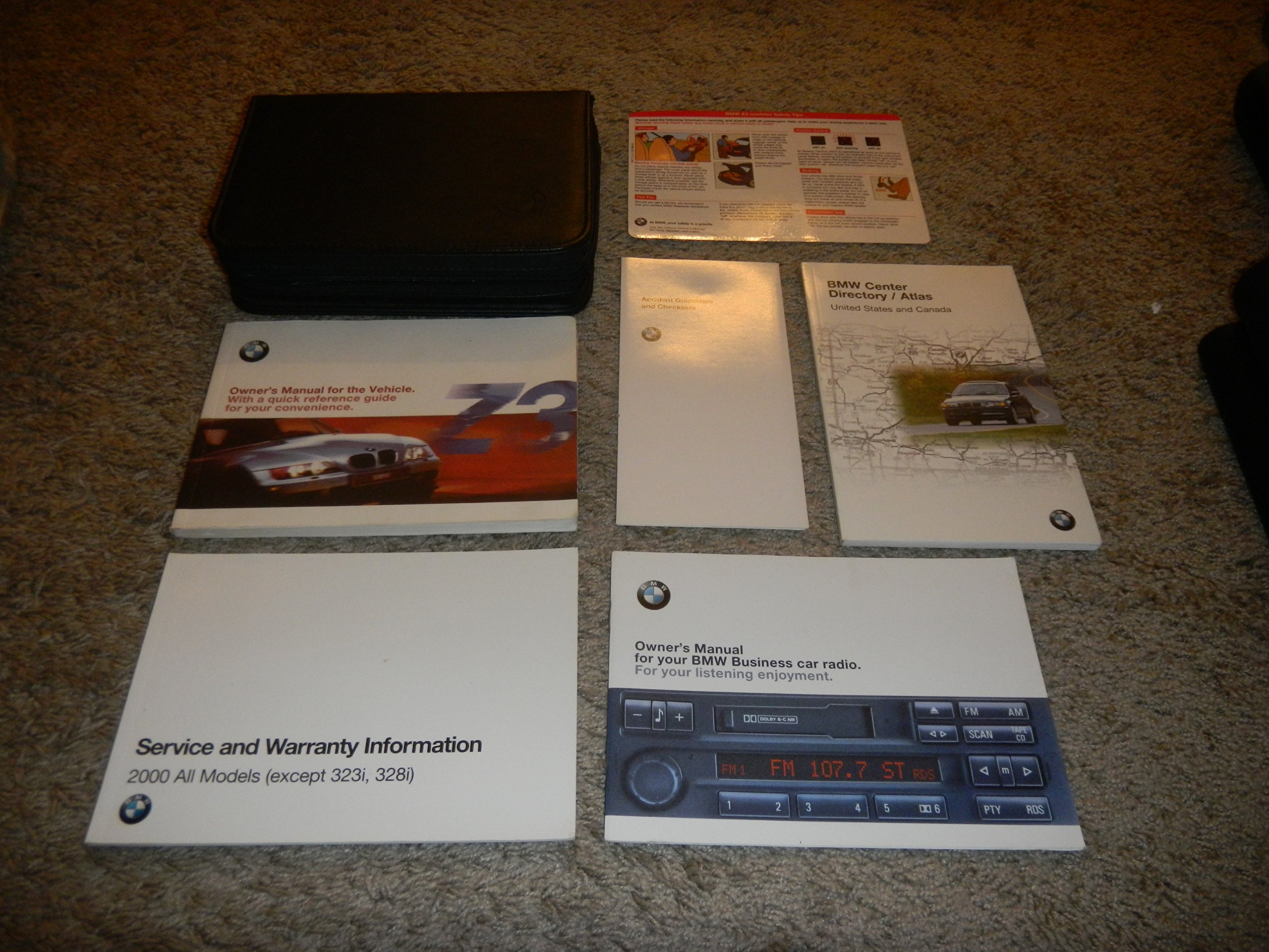 2000 BMW Z3 Roadster M Coupe Owners Manual Paperback – 2000