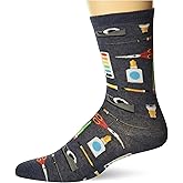 Hot Sox unisex child Crew Socks, Blue, Medium US