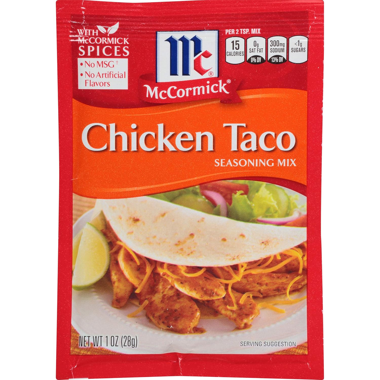 Amazon Com Mccormick Chicken Taco Seasoning Mix 1 Oz Pack Of 12 Mexican Seasoning Grocery Gourmet Food