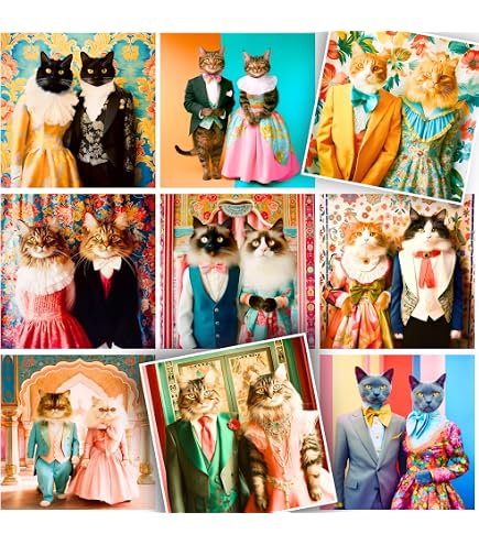 500-Piece Tapestry Cat Puzzle – Cute Animal Jigsaw For Adults & Kids, Educational Family Activity