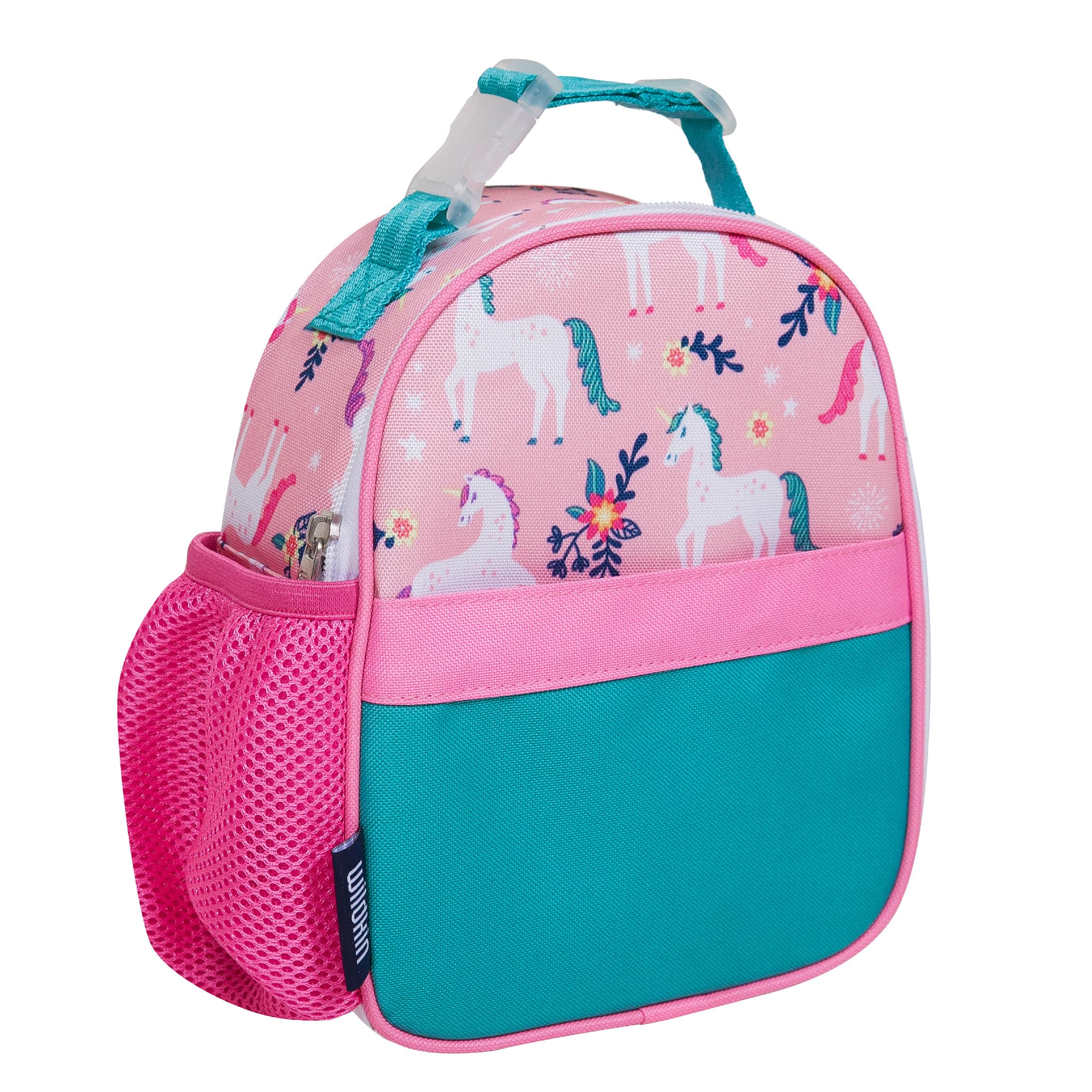 Wildkin Kids Insulated Clip-in Lunch Box Bag for Boys and Girls, Perfect Size for Packing Hot or Cold Snacks for School and Travel, Measures 9 x 7 Inches BPA-Free, Olive Kids (Magical Unicorns)
