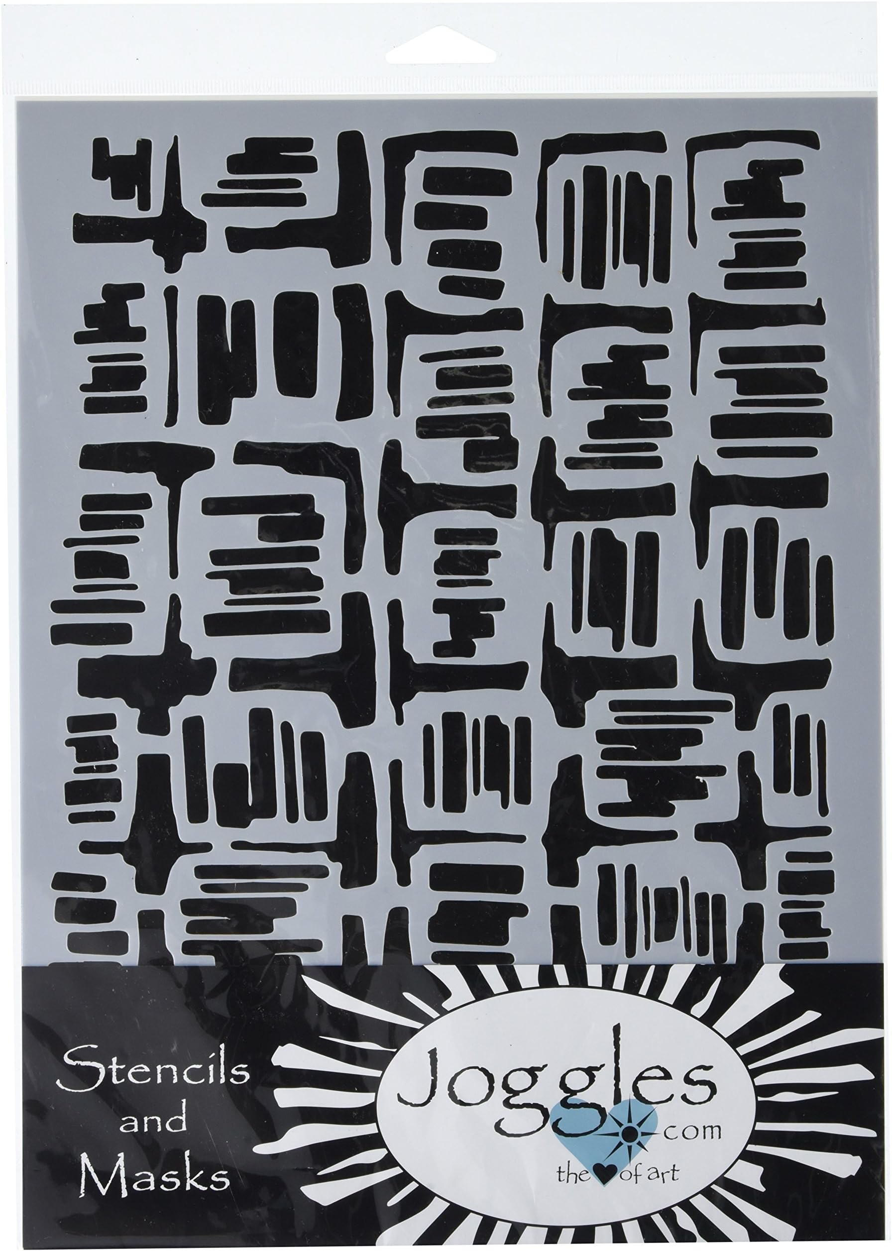 Joggles Stencil 9 x 12-inch-Layered Blocks