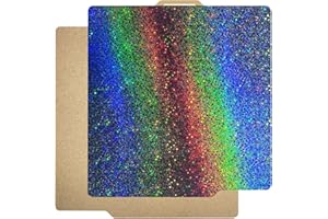 Imdinnogo 3D Printer Platform Bambulab X1 P1P P1S Multi Color PEY - Texture PEI Coating Build Plate 257x257mm: Newest Upgrade Accessories Transfer Shiny Star to Prints 10.1x10.1in Bczamd