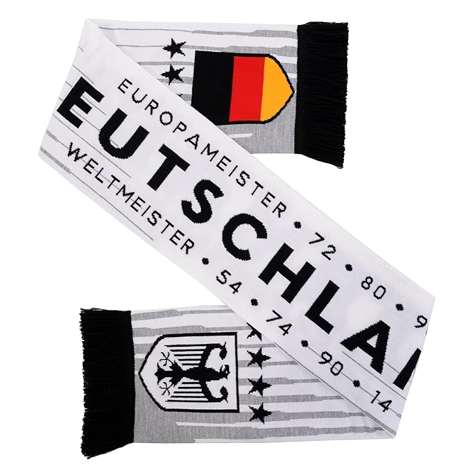 Unbekannt Deutschland Germany Fußball HD Knit Schal Weiß (Passend zu Jersey)