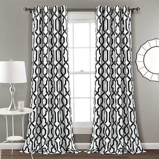 Amazon Com Lush Decor Edward Trellis Curtains Room Darkening