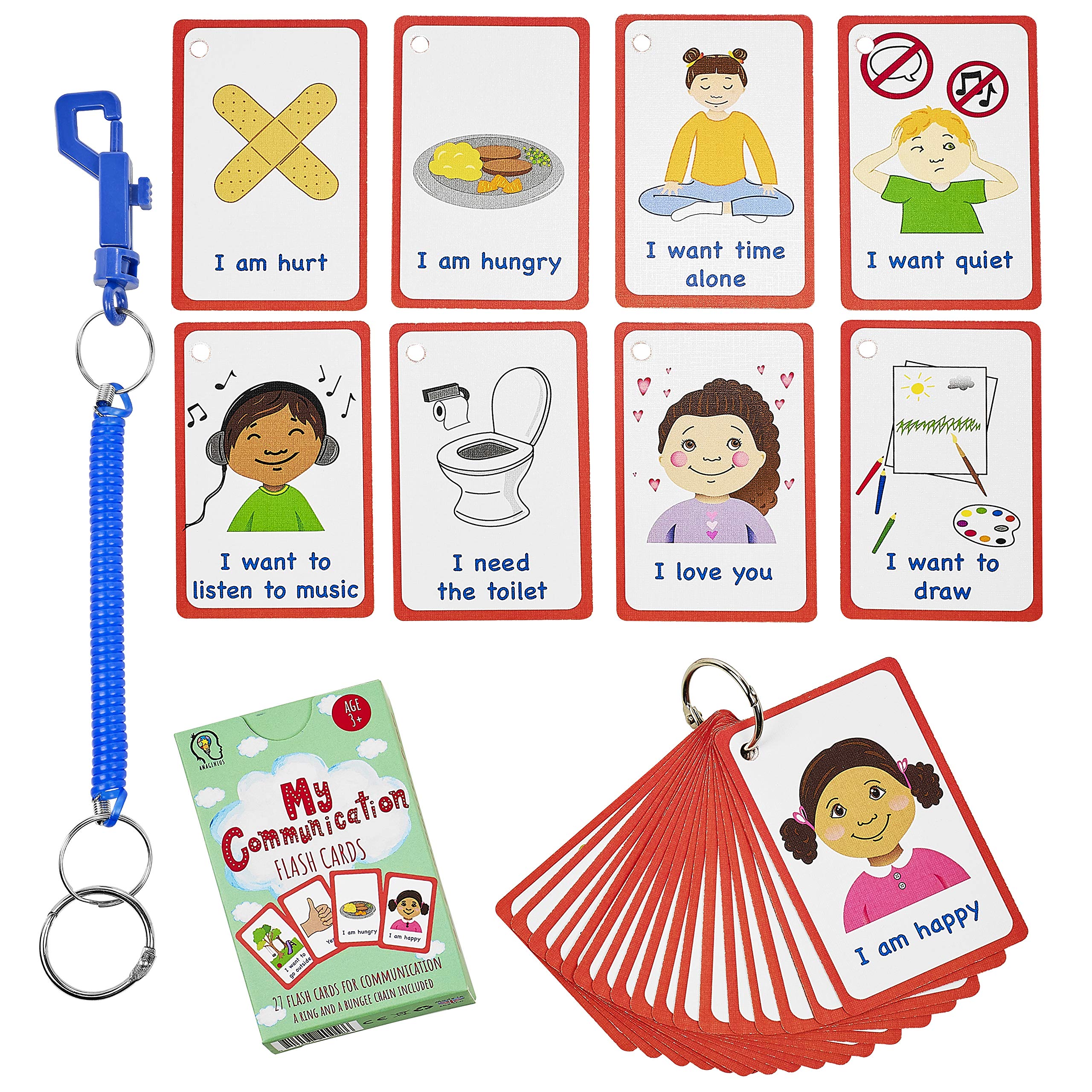 Photo 1 of Special Needs My Communication Cards for Special Ed, Speech Delay Non Verbal Children and Adults with Autism 27 Flash Cards for Visual aid or cue Cards