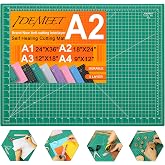Density-upgraded 18" x 24" Self Healing Sewing Mat, Idemeet Rotary Sewing Mat for Crafts, 5-Ply Cut Board for Fabric Leather Cutting Quilting Modeling Hobby Project, Scale Size 18" x 24", Green