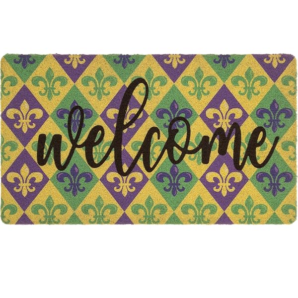 UTOWO MARDI GRAS DOOR MAT WELCOME MAT NON...