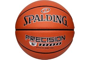 Spalding Precision TF-1000 Indoor Game Basketballs, Dry Grip Microfiber Composite Cushioned Cover, High School Approved
