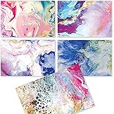100-Pack All Occasion Greeting Cards, Assorted Blank Note Cards, 4 x 6 inch, 5 Abstract Art Designs, Blank Inside, by Better 