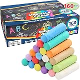JOYIN 160 PCS Washable Sidewalk Chalks Set Non-Toxic Jumbo Chalk Outdoor Art view 7