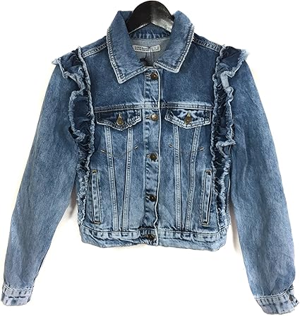 ruffle denim jacket zara