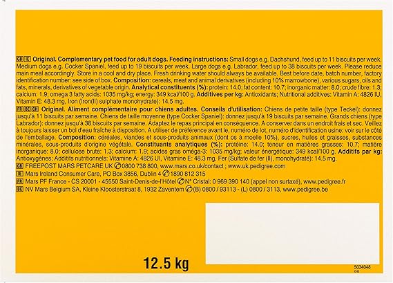 pedigree mini markies 12.5 kg