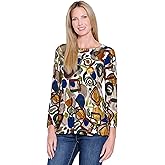 Ali Miles womens Printed Knit Tunic for Women