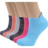 VRD Womens Ankle Socks, Bamboo Rayon 6-Pairs Athletic Running Low Cut Socks With Tab