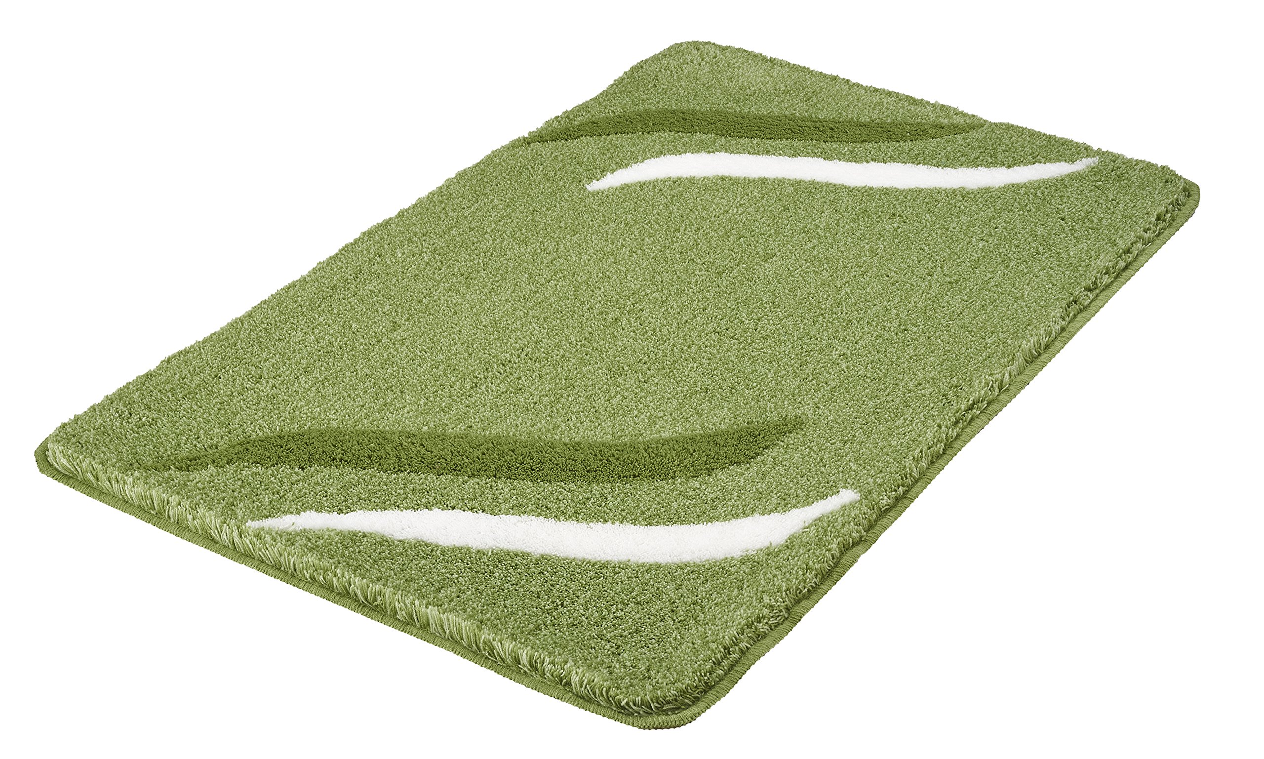 Kleine Wolke "Florenz Bath Rug, Poly-Acrylic, Green, 60 x 100 x 2 cm