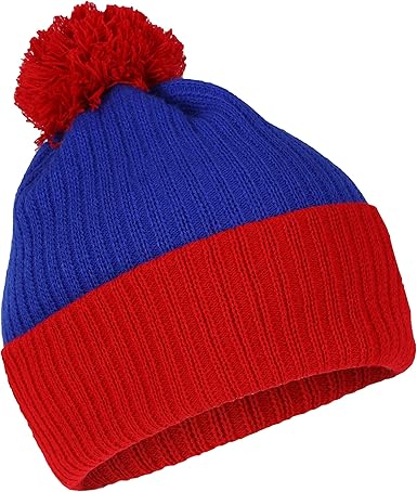 red bobble hat