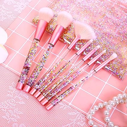 liquid glitter makeup brushes