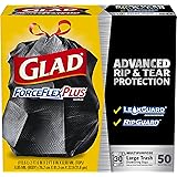 Glad ForceFlexPlus Drawstring Large Trash Bags - 30 Gallon, 50 Ct (Package May Vary)