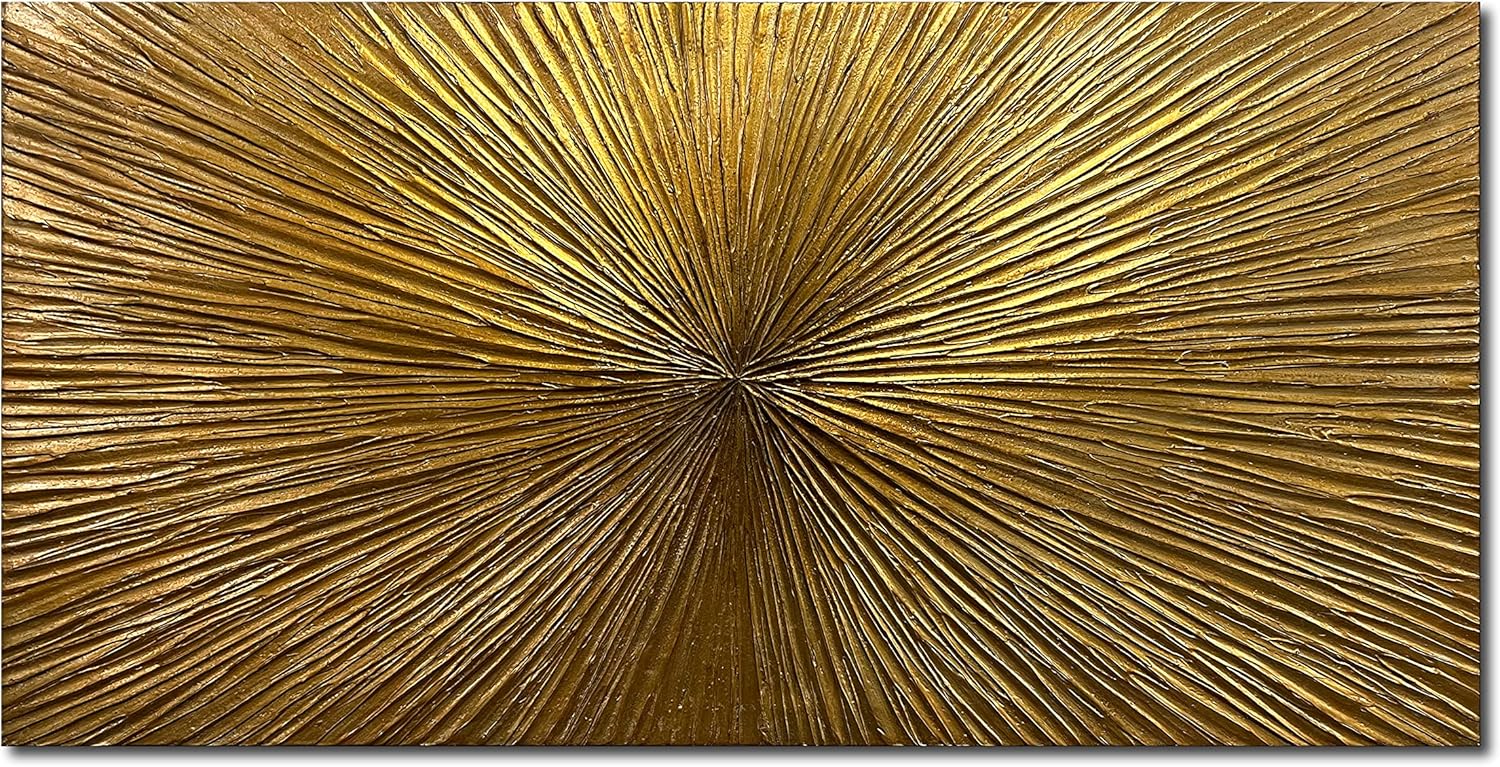 Paintings - NANKAI 23x46 inch modern abstract wall art oil paintings, hand-painted 3D gold texture paintings, large home bedroom living room corridor wall decorative art works