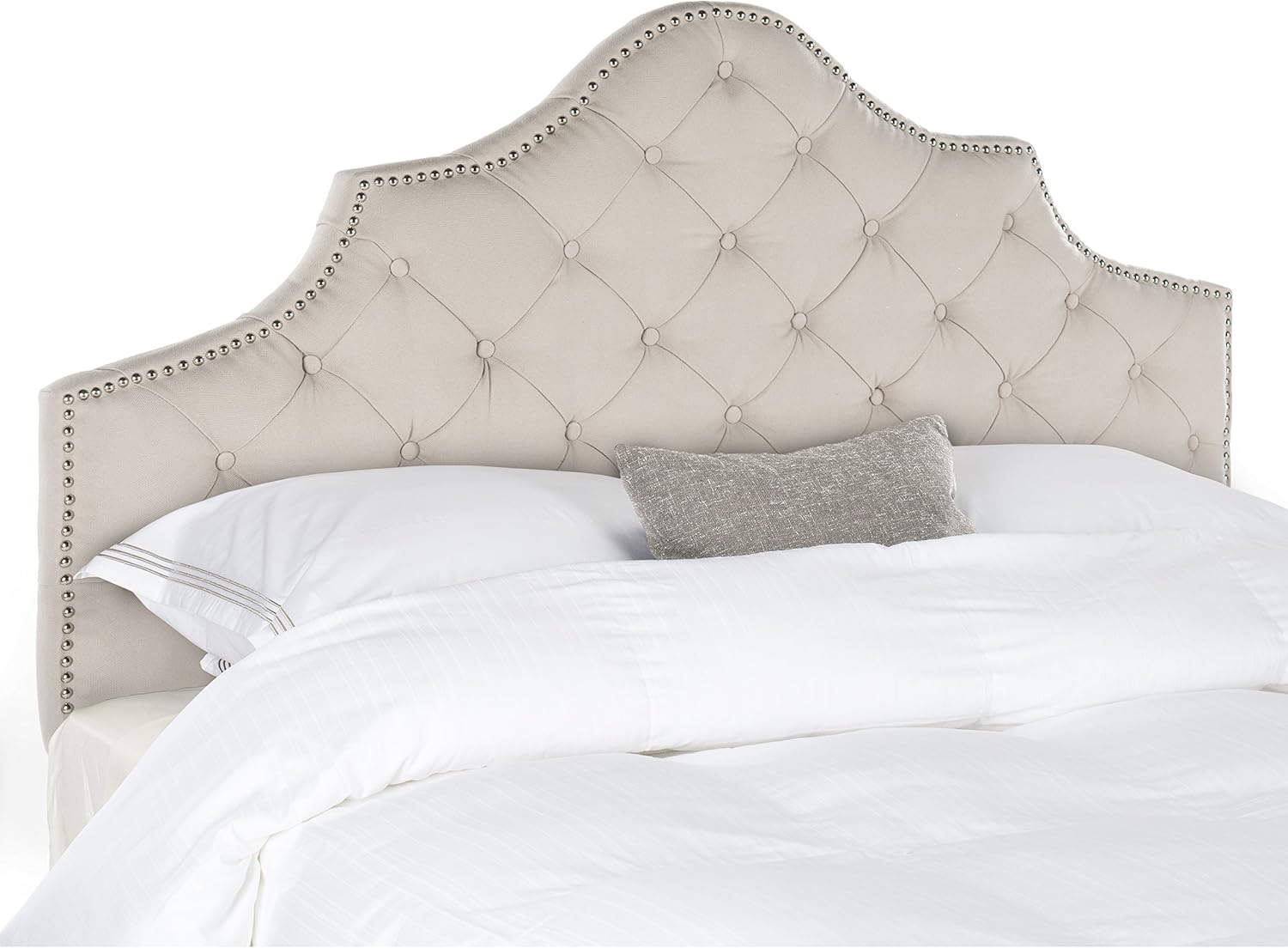 Best Upholstered Taupe King Headboard