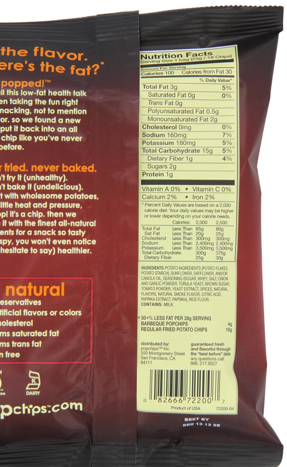 Popchips Nutrition Info Blog Dandk