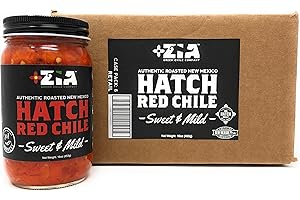 Original New Mexico Hatch Red Chile By Zia Green Chile Company - Delicious Flame-Roasted, Peeled & Diced Southwestern Certified Red Peppers For Salsas, Stews & More, Vegan & Gluten-Free - 6 Pack