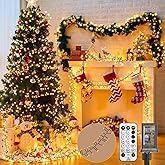 Cluster-Lights-Christmas-Tree-Lights-Outdoor, 1000 LED 50 Ft Christmas Firecrackers String Lights, 12 Modes Timer Remote Waterproof Plug in Twinkle Fairy Lights for Xmas Tree Garland Window Party