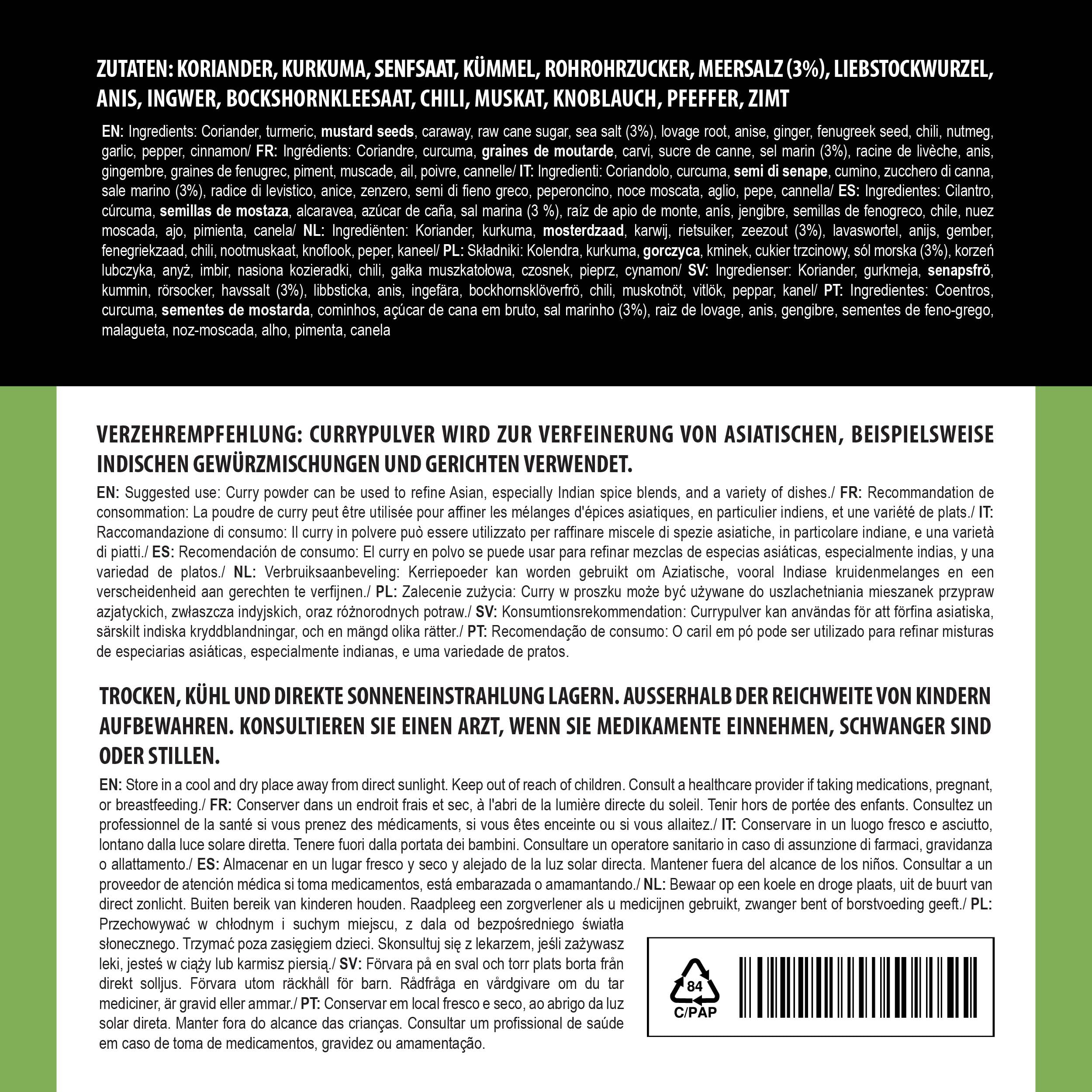 Alpi Nature Curry Pulver mild BIO 250g, Premium Qualität Curry Pulver bio, indische Gewürze 3