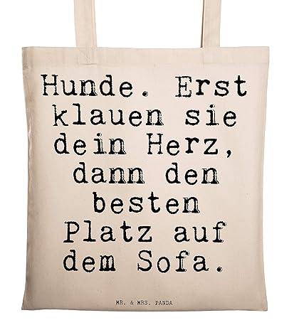 Geschenk Tier Frauchen Spruch Hund Herz Tragetasche Herrchen Liebe Damentaschen