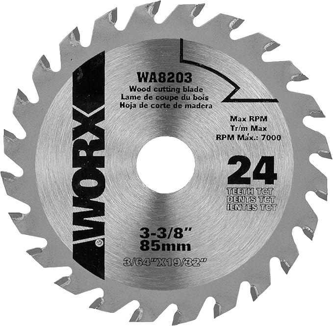 WORX WA8203 3 8" 24T Replacement Wood Cutting Blade