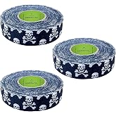 Renfrew New 3 Pk Skull Cross Bones Hockey Stick Blade Shaft Tape Rolls 24mmx25m