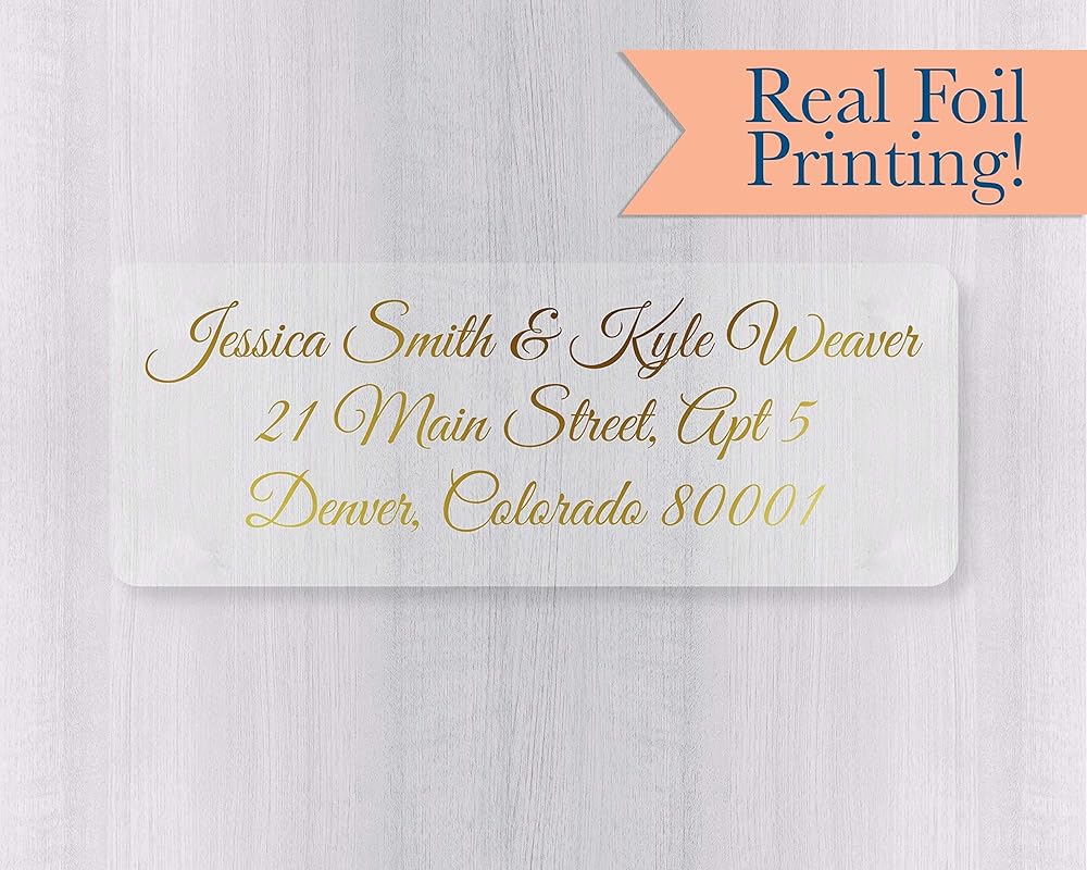 Formal Address Stickers Transparent Return Address Stickers Wedding 