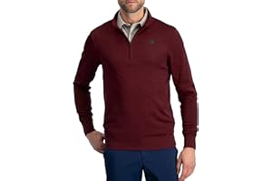 THREE SIXTY SIX Dry Fit Pullover Sweaters for Men - Quarter Zip Fleece Golf Jacket - Tailored Fit