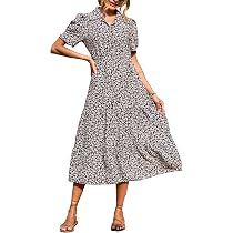 BTFBM Women Casual Short Sleeve V Neck 