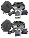 2 Pairs Rockville RV68.2C 6x8/5x7 Component Car