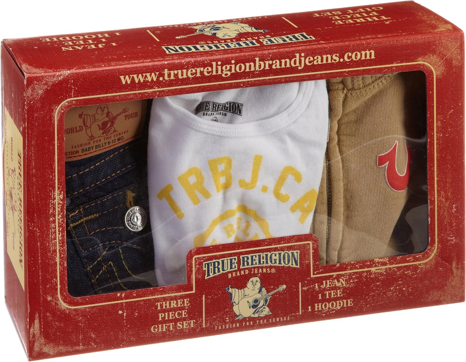 true religion baby 3 piece gift box set