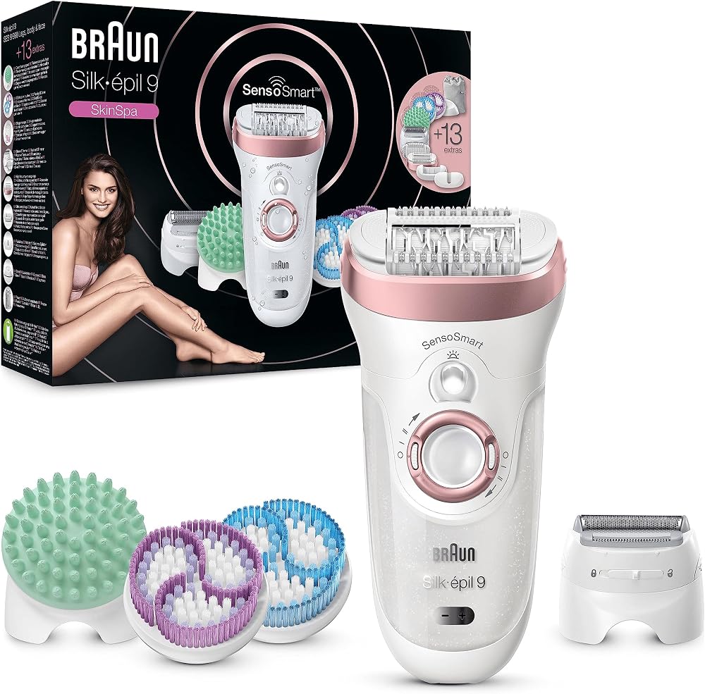 Braun Silk-épil 9 Epilator for Women with SkinSpa Exfoliation Set