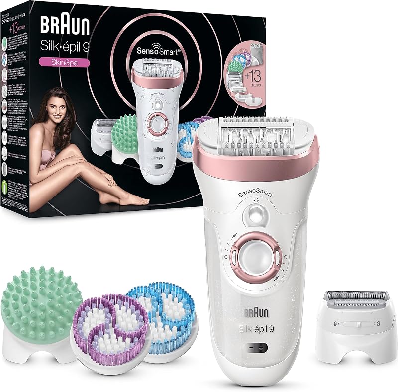 Braun Silk-épil 9 Epilator for Women with SkinSpa Exfoliation Set