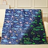 RRKTP Valentines Day Gifts for Boys,Ocean Whale Gifts Toys for Boys Girls, Glow in The Dark Blanket Gifts Decor for Kids Age 3-14 Year Old Teen Child Toddler Luminous Bedroom Throw Blanket 50"x60"