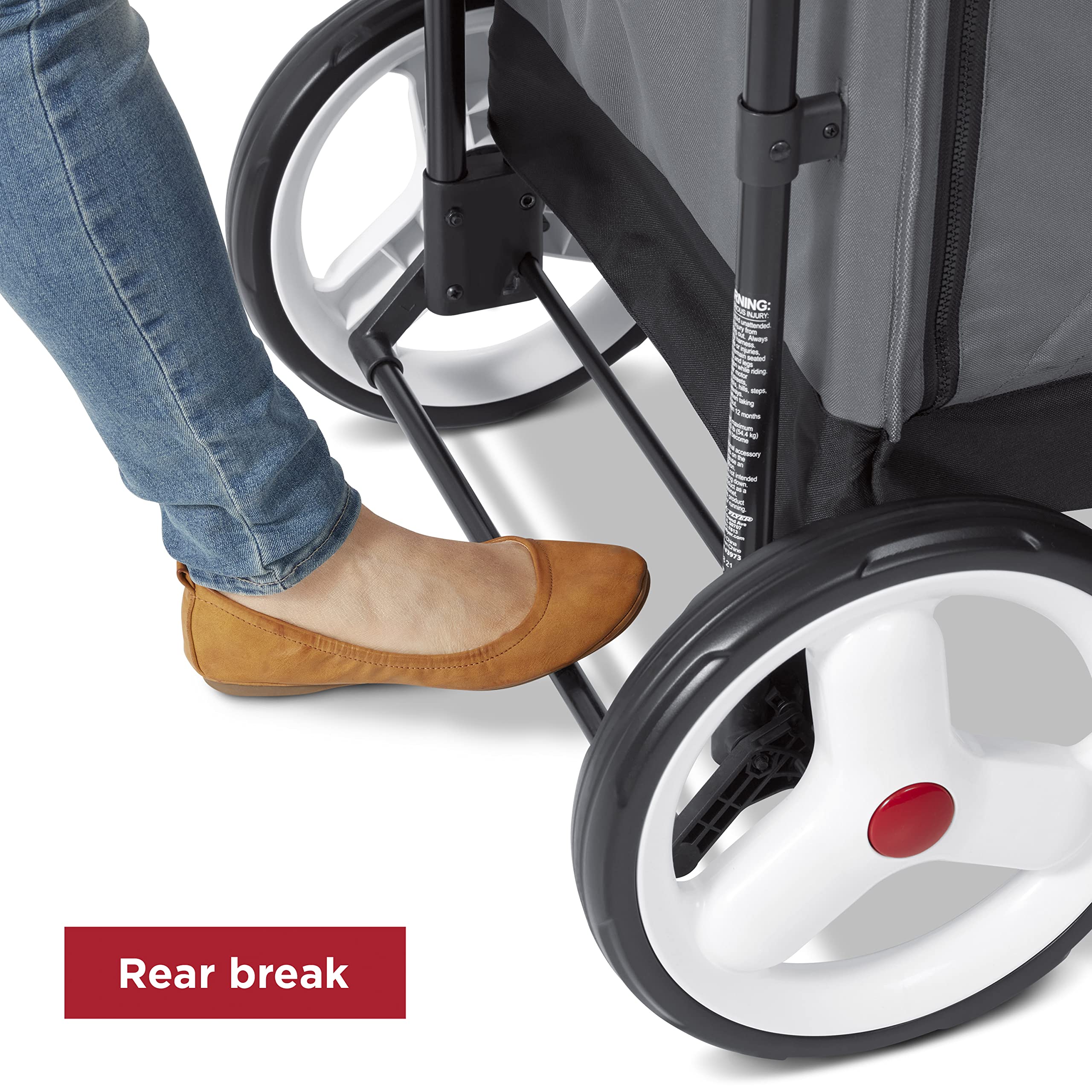 Stroller Wagon for Kids, Baby Stroller, Utility Cart, Rolling Cart, Radio Flyer City Luxe Stroll 'N Wagon, for Ages 1+ Years, Gray