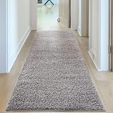 THE RUGS Living Room Shag Rug Grey 80x300 cm 30 mm Thick Easy Clean view 4