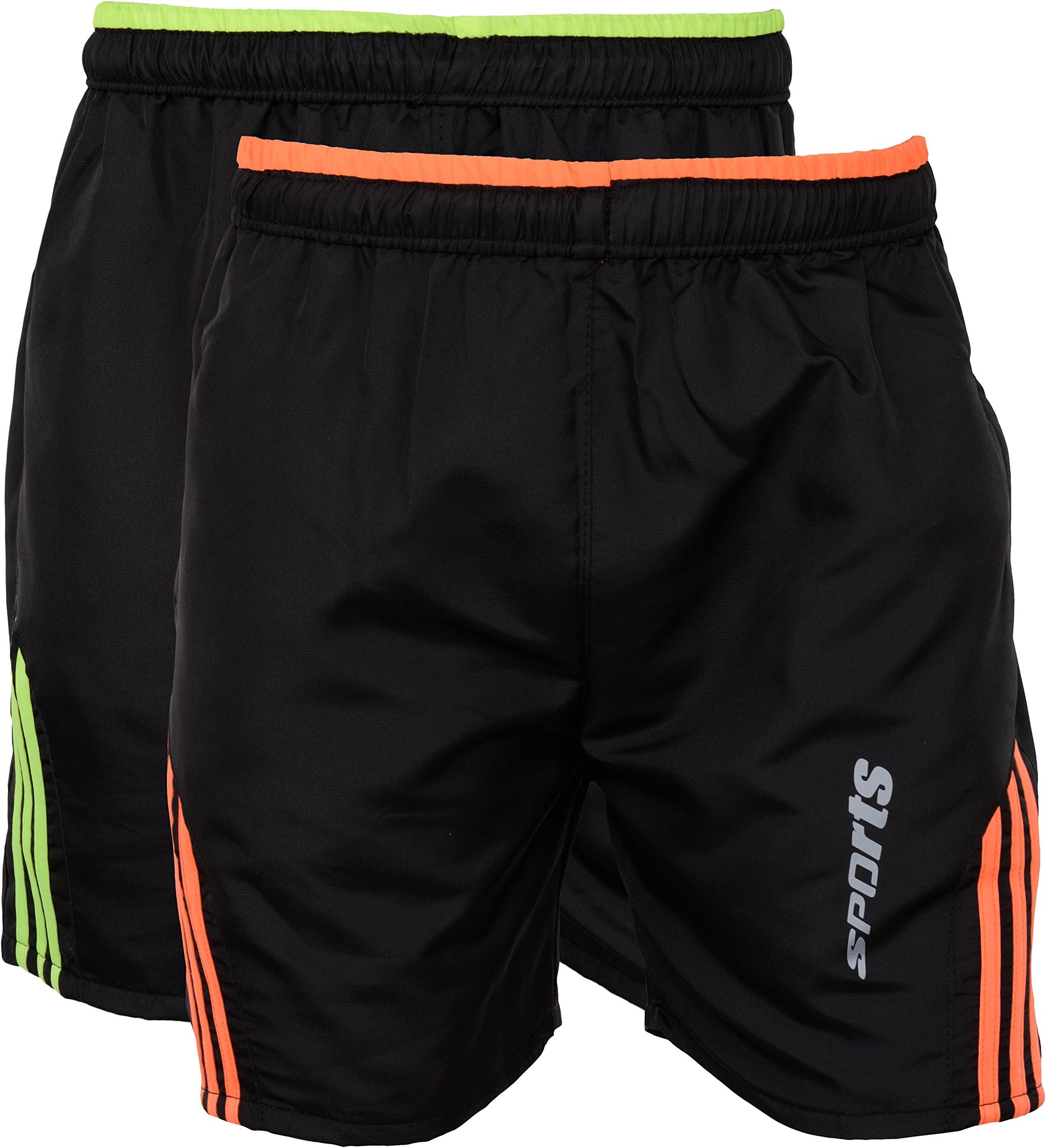 Rebizo Men's Dobby Shorts (Black,Large, Pack of 2)