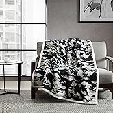 Kenneth Cole- Throw Blanket, Reversible Cozy Sherpa Bedding, Warm & Lightweight Home Decor (Blend Out Grey, 50 x 60)