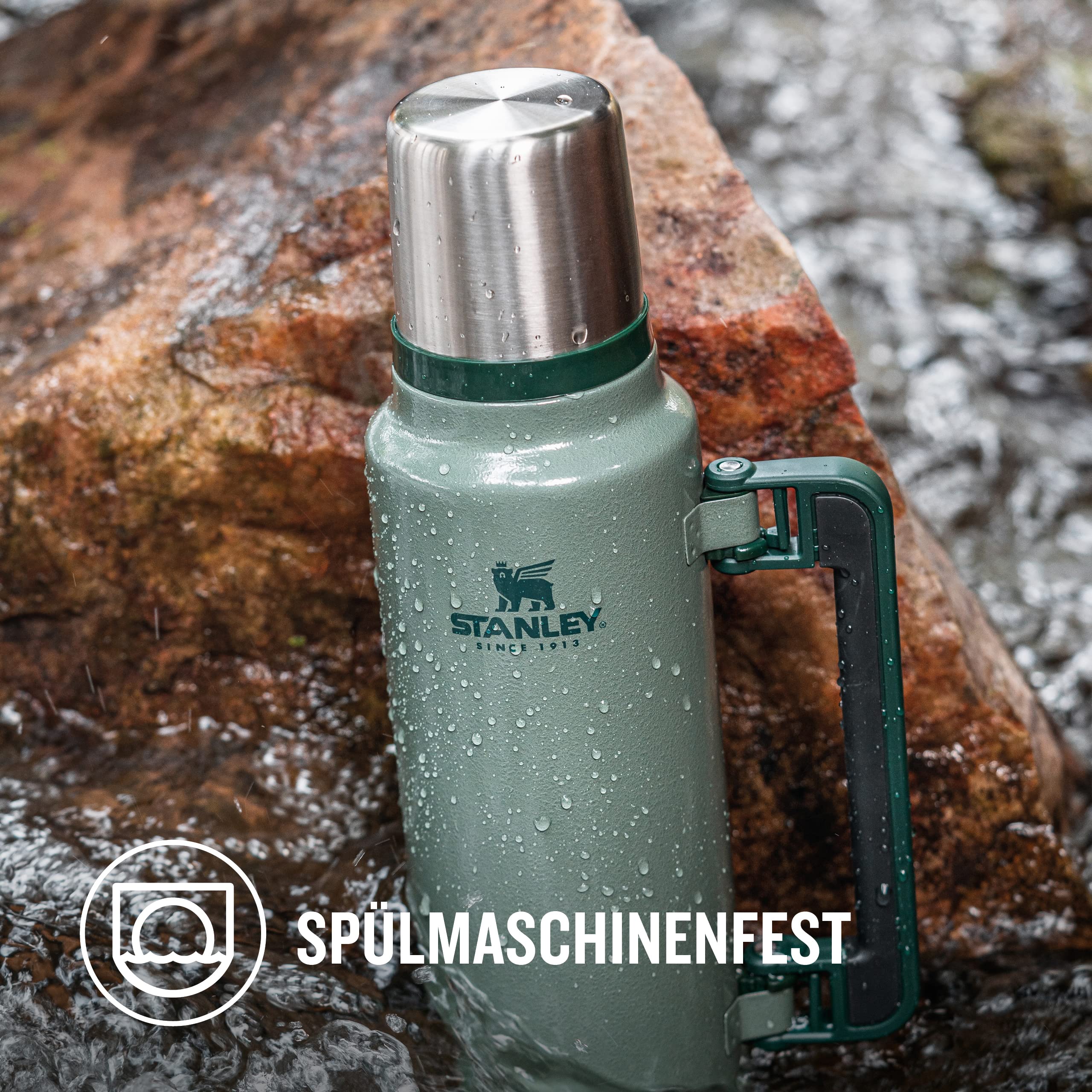 Stanley 1913 Classic Legendary Thermosflasche 1.4L - Thermos Hält 40 Stunden Heiß Oder Kalt - Edelstahl Thermoskanne - BPA-Frei - Spülmaschinenfest - Matte Black 7