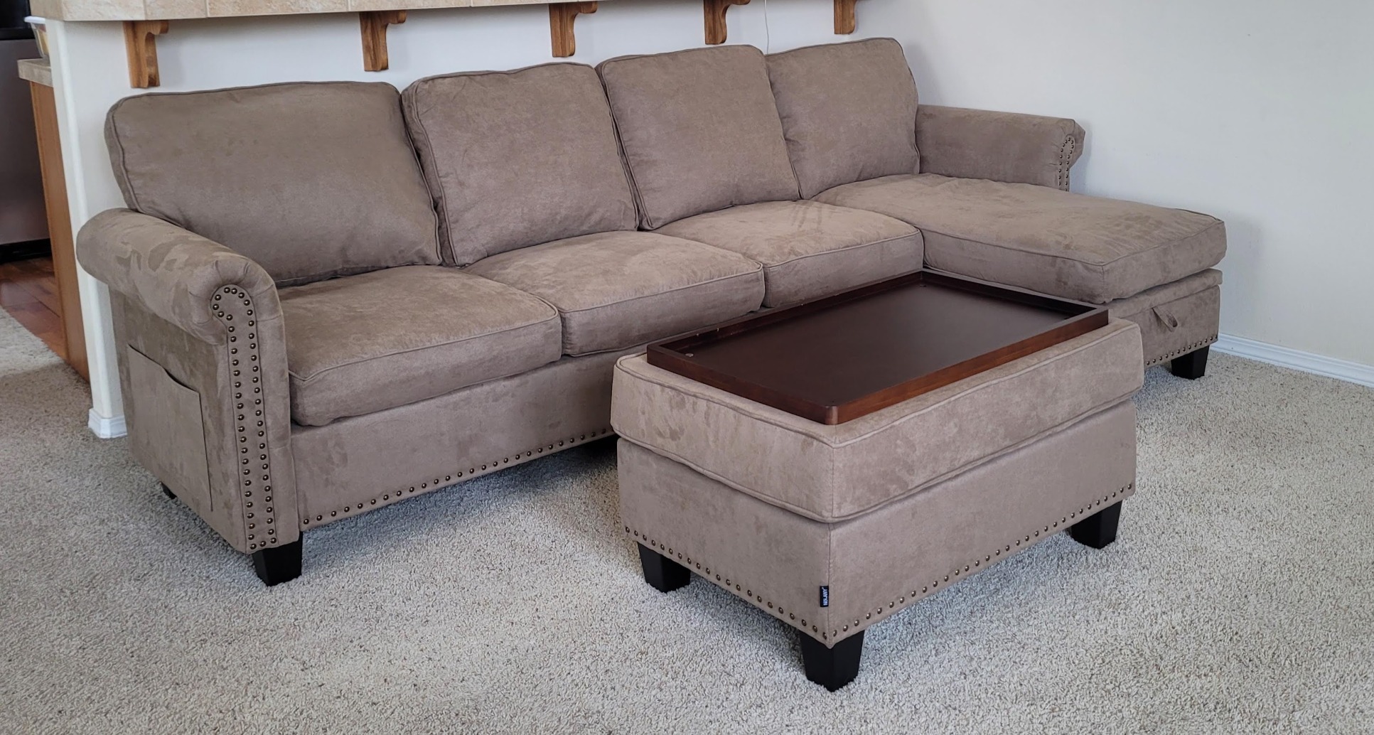 29/mo Finance Nolany Convertible Sectional Sofa L Shape Couch with