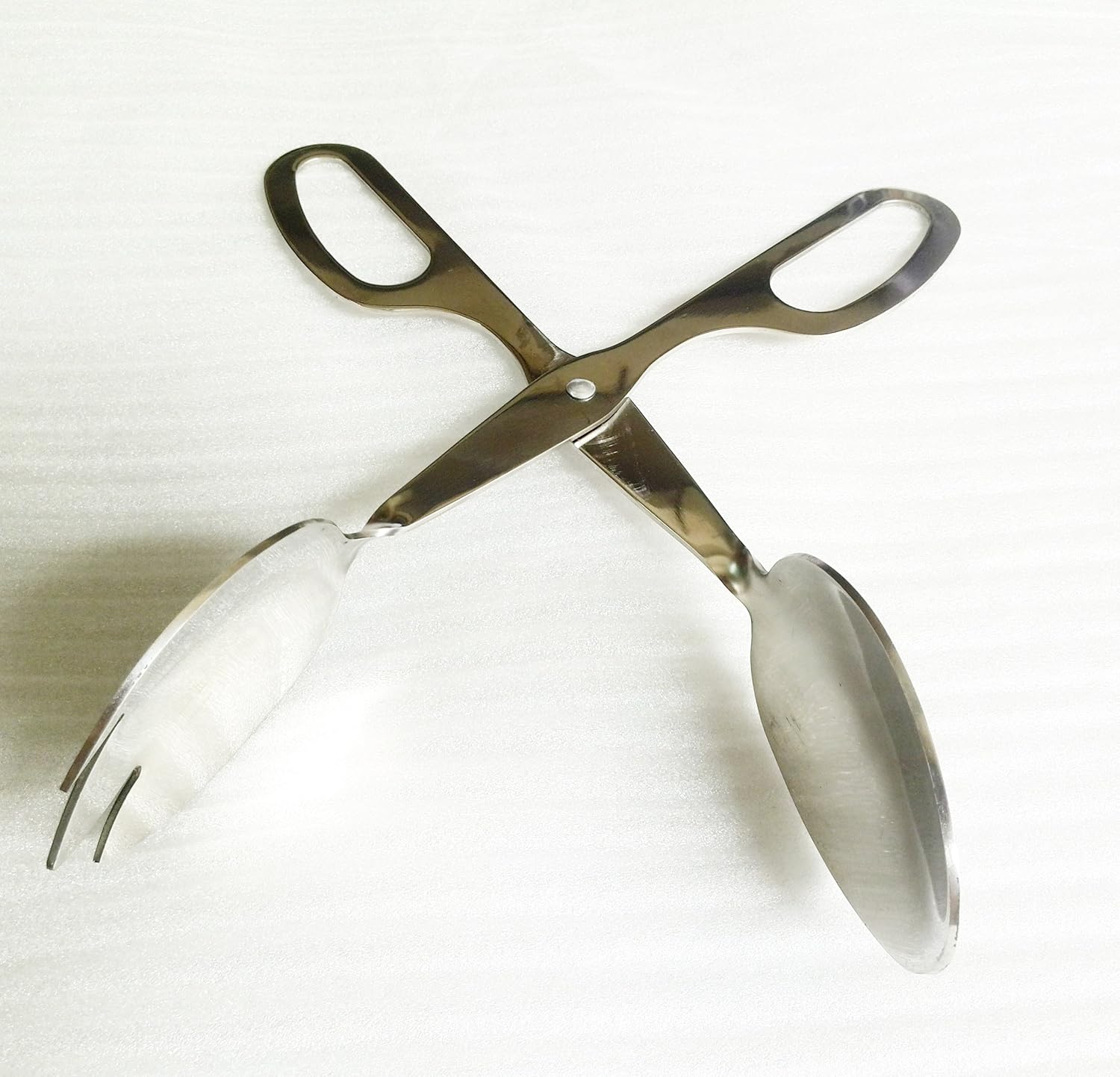 FixtureDisplays Scissor Salad Tong 10" Stainless Steel