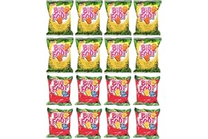 VALUBNDL: Big Foot Cheese Snacks Variety Combo – 16 Pack (25g Bags) – 400g Total Bulk Supply – Puffed Corn Snacks – Original 
