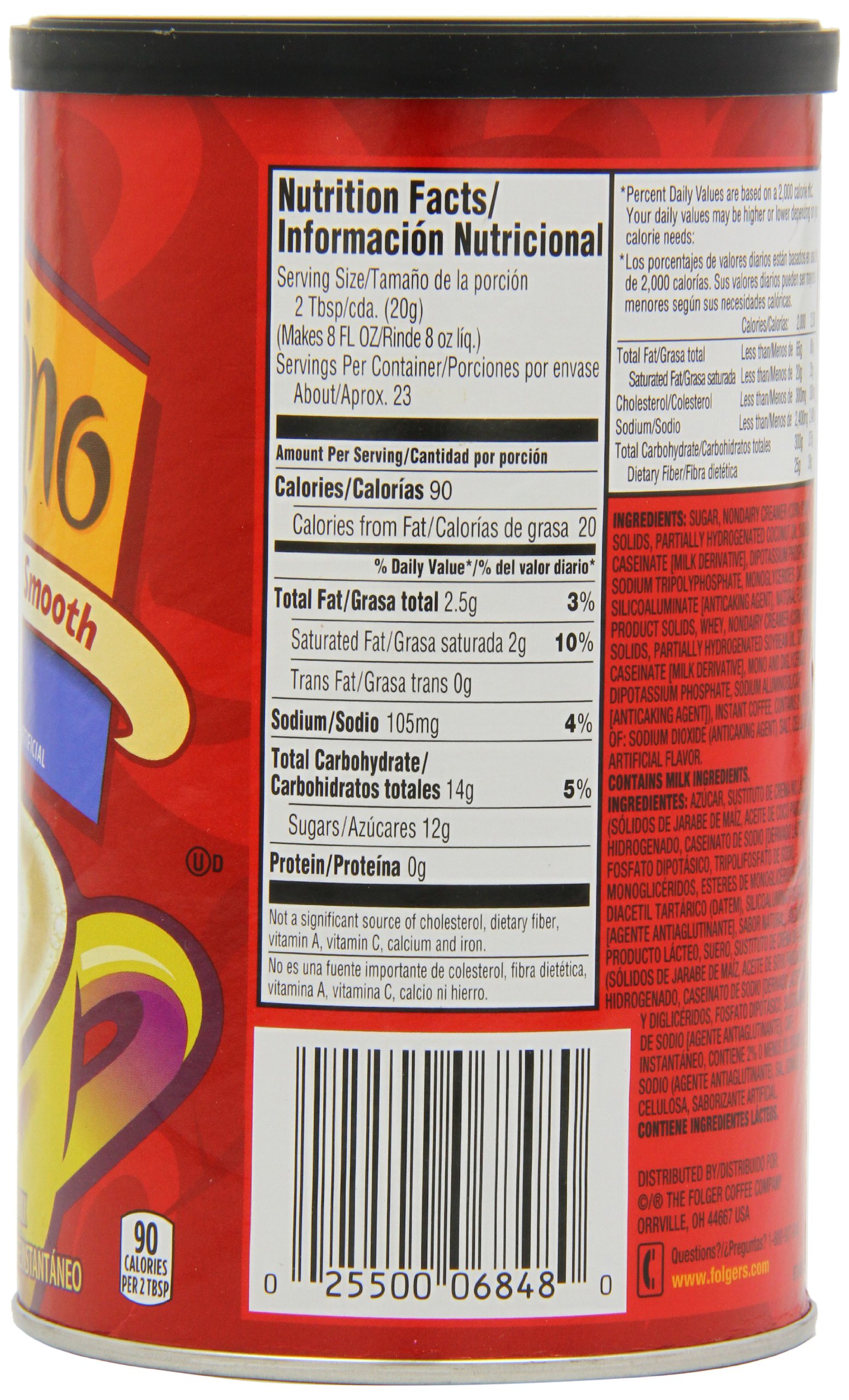 Folgers French Vanilla Coffee Nutrition Facts Besto Blog